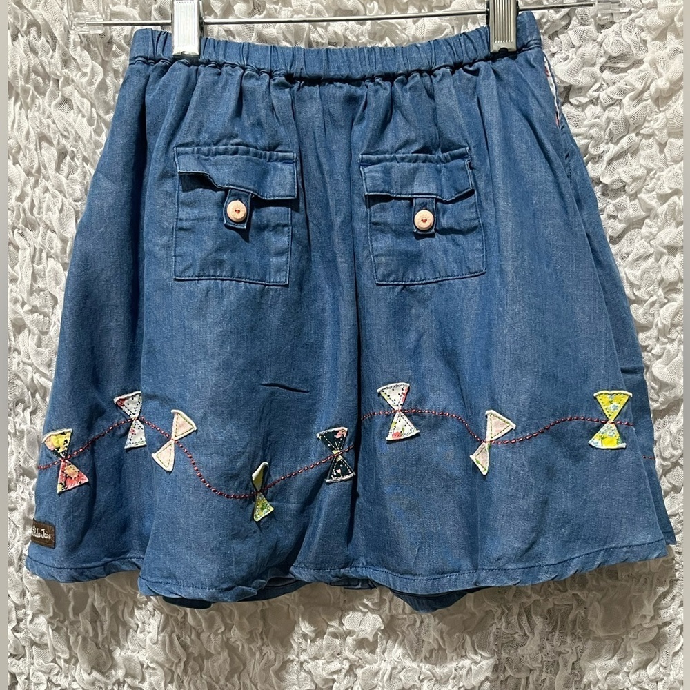 MATILDA JANE, HELLO LOVELY FLY A KITE SKIRT, DENIM BLUE, GIRLS SIZE 8